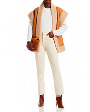 Load image into Gallery viewer, Women Tan Brown Leather Shearling Vest

