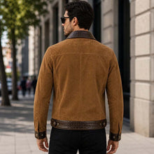 Load image into Gallery viewer, Luxury Brown Suede Leather Jacket For Men Shop Now UK
