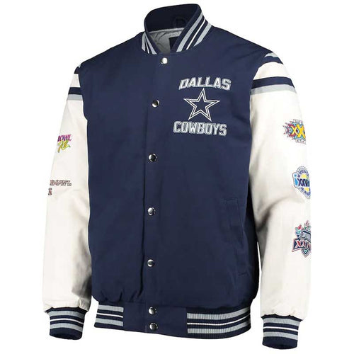 Dallas Cowboys Super Bowl 5x Champions Varsity Jacket