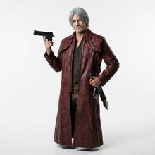 Load image into Gallery viewer, Dante Cosplay Coat In Maroon Leather | DMC5 Costume
