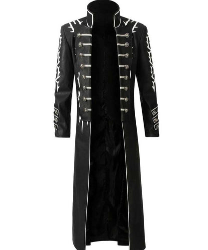 Devil May Cry 5 Vergil Black Trench Leather Coat