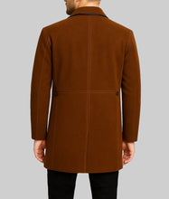 Load image into Gallery viewer, Men Brown Leather Coat
