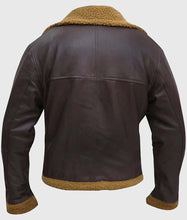 Load image into Gallery viewer, Men Brown Shearling Leather Jacket
