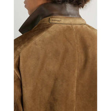 Load image into Gallery viewer, Men Brown Suede Leather Blazer with Two Button Custom Fit
