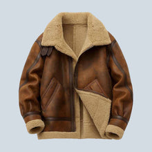 Load image into Gallery viewer, Men Distressed Sheepskin Leather B3 Aviator Jacket
