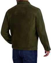 Load image into Gallery viewer, Men Green Suede Leather Tucker Jacket
