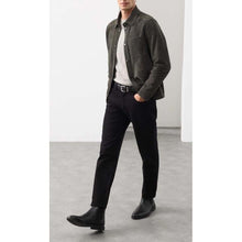 Load image into Gallery viewer, Men Grey Suede Leather Shirt Jacket with Custom Tailored Fit
