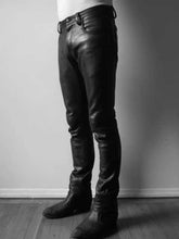 Load image into Gallery viewer, Men’s Black Lightweight Genuine Leather Pants

