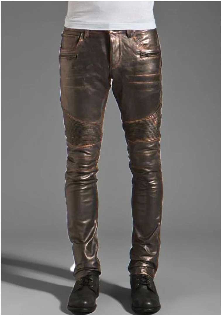 Men’s Dark Brown Rogue Genuine Leather Pants