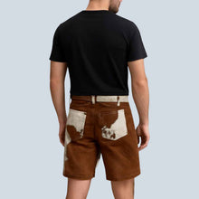 Load image into Gallery viewer, Men’s Hair-on-Hide Cowhide Leather Western Shorts – Custom Fit

