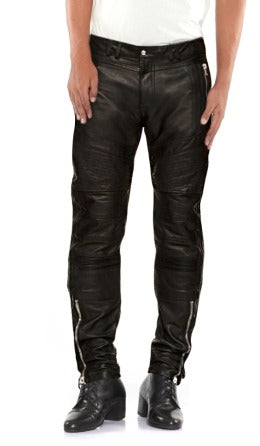 Men’s Lambskin Leather Biker Trousers