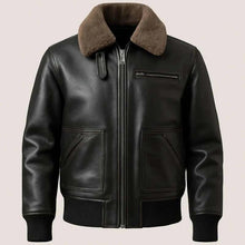 Load image into Gallery viewer, Luxury Men's Sheepskin Leather Jacket Classic Fit
