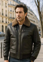 Load image into Gallery viewer, Luxury Men's Sheepskin Leather Jacket Classic Fit
