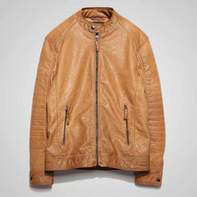 Load image into Gallery viewer, Men&#39;s Vintage Moto Leather Jacket
