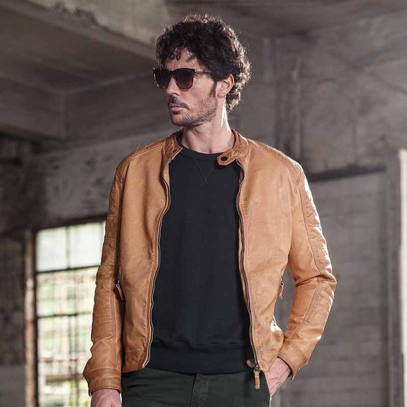 Men's Vintage Moto Leather Jacket – Autumn Casual Biker Style