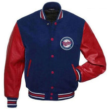 Load image into Gallery viewer, Minnesota Twins Blue and Red Letterman Varsity Jacket
