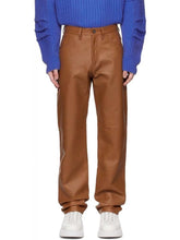 Load image into Gallery viewer, Men's Tan Sheepskin Leather Trouser With Five Pocket Styling
