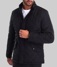 Load image into Gallery viewer, Ryan Men Black Quilted Jacket
