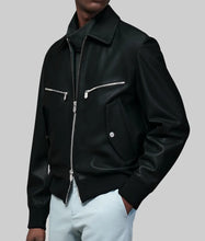 Load image into Gallery viewer, Sam Men Black Leather Jacket
