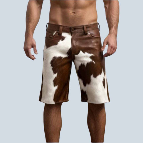 Men’s Genuine Cowhide Leather Shorts