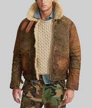 Load image into Gallery viewer, Stanley Men Brown Distressed Leather Jacket
