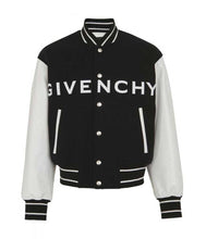Load image into Gallery viewer, Varsity Givenchy Logo Jacket in Black &amp; White
