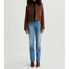 Load image into Gallery viewer, Women Dark Beige Suede Leather Fringe Jacket with Boho Longline Style
