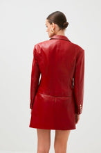 Load image into Gallery viewer, Women Red Leather Blazer
