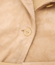 Load image into Gallery viewer, Women Tan Brown Suede Leather Trucker Jacket
