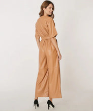 Load image into Gallery viewer, Women&#39;s Brown Leather Jumpsuit - Glory UK
