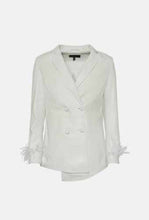 Load image into Gallery viewer, womens leather blazer in white
