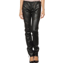 Load image into Gallery viewer, Women&#39;s Skinny Straight Leg Leather Pants
