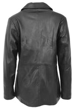 Load image into Gallery viewer, Women&#39;s Classic Black Leather Blazer
