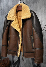 Load image into Gallery viewer, Mens Aviator Leather Jackets
