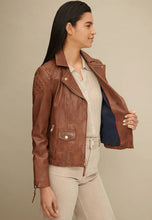 Load image into Gallery viewer, Women&#39;s Leather biker jacket
