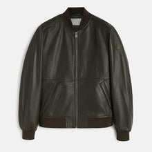 Load image into Gallery viewer, Classic Leather Bomber Jacket
