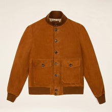 Load image into Gallery viewer, Soft Brown Suede Bomber Jacket
