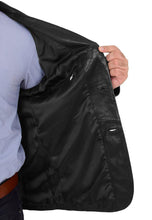 Load image into Gallery viewer, Men’s Classic Black Leather Blazer
