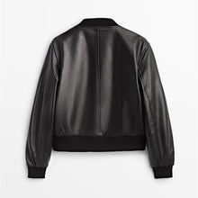 Load image into Gallery viewer, Genuine Leather Bomber Jacket
