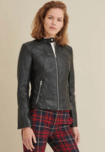 Load image into Gallery viewer, Women&#39;s Black Leather Jacket
