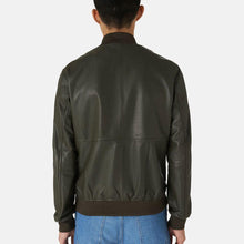 Load image into Gallery viewer, Classic Bomber Leather Jacket For Men
