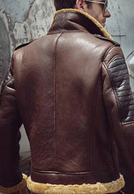 Load image into Gallery viewer, camel shearling jacket
