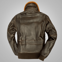 Load image into Gallery viewer, Men&#39;s Brown Lambskin G-1 Flight Leather Jacket
