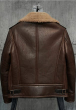 Load image into Gallery viewer, Men&#39;s Shearling Leather Jacket
