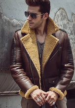 Load image into Gallery viewer, sheepskin jacket mens
