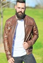 Load image into Gallery viewer, mens leather jackets uk
