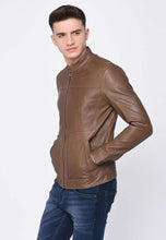 Load image into Gallery viewer, Men’s Brown Sheepskin Leather Jacket
