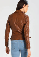 Load image into Gallery viewer, Brown Biker Jacket
