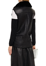 Load image into Gallery viewer, Women’s Black Leather Shearling Vest
