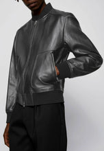 Load image into Gallery viewer, leather bomber jacket men
